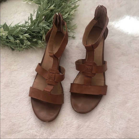 Franco Sarto Shoes - Franco Sarto Brown Wedge Sandals